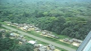 Landing on a road in Kilambo (Walikale), DRC