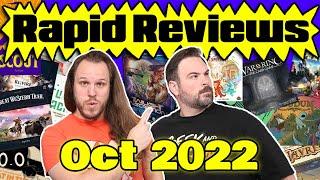 37 Board Game Reviews | Rapid Reviews Oct 2022