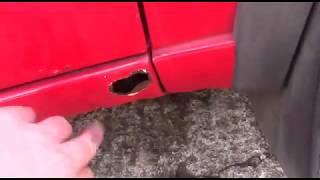 How to repair a rust hole in a car sill / rocker panel at home DIY welding