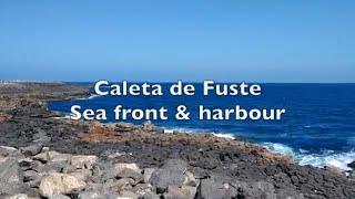 Caleta de Fuste sea front harbour & beach things to do activities chipmunk flyboarding Fuerteventura