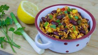Mexican Style Rice and Beans Recipe - The Best Vegan One Pot recipe