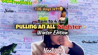 Pulling an all Nighter| Winter night| NEET2025| productive study vlog #study #studyvlog #neet2025