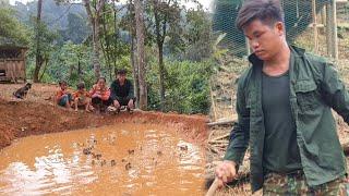 my husband and i dig a pond for the ducklings!. cooking family meals. farm life