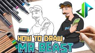 [DRAWPEDIA] HOW TO DRAW MR BEAST - STEP BY STEP DRAWING TUTORIAL