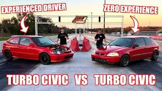 Turbo Civic Battle! Can a Subscriber Beat Me Down The Track?