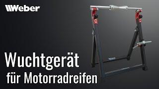 Ganz einfach Motorradreifen statisch wuchten - Weber Wuchtgerät / Wuchtbock