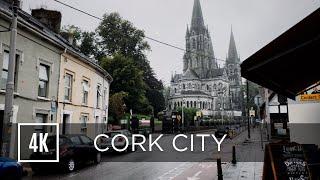 Rain Walk in Cork City | Ireland | 4K & 3D audio | Binaural Rain on Umbrella