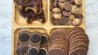 Filling platter with Milka Cookies  || ASMR #asmrsounds #oddlysatisfying #asmr #milka #satisfying