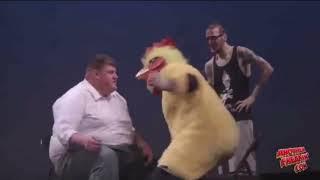 Real Life Peter Griffin vs Ernie the Giant Chicken