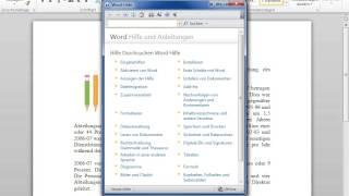 Microsoft Word 2010 Die Größe oder Position des Word Hilfe Fensters ändern