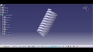 CATIA V5 How to Draw Spring ( ressort )