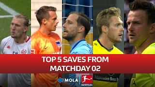 Bundesliga | Baumann, Zentner And More | Top 5 Save Matchday 02