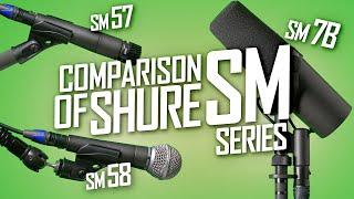 SHURE SM57 vs SM58 vs SM7B for podcast, livestream, or zoom calls