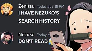 If Zenitsu Got Nezuko's search history.....