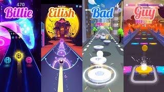 Bad Guy - Dancing Road Vs Beat Roller Vs Hop Ball 3 Vs Color Hop 3D