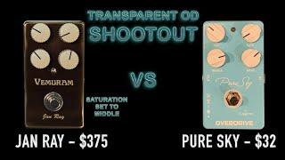 JAN RAY VS PURE SKY - TRANSPARENT OVERDRIVE SHOOTOUT #2 - GUITAR PEDAL SHOOTOUT