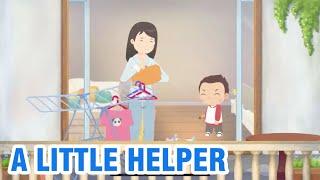 Kids Conversation - Helping Mom to Hang The Clothes Up - Learn English for Kids