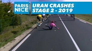 Uran Crashes - Stage 2 - Paris-Nice 2019