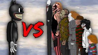 CARTOON CAT VS IT PENNYWISE, SLENDERMAN, FIEND, CHUCKY, JEFF, FREDDY KRUEGER, JASON VOORHEES - DC2