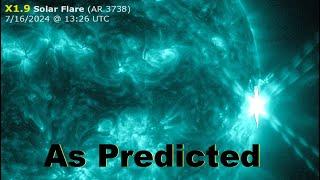 X1.9 Solar Flare - Dam Failure Illinois Force Evacuation - Power Outages - Daytime Bolide Shakes NYC