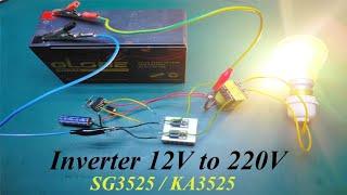 How to make inverter 12v to 220v | SG3525 / KA3525