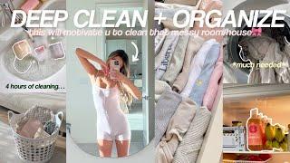 extreme DEEP CLEAN + ORGANIZE with me(the entire house) *will motivate you*