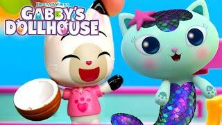 Going Kitty Coconuts!  Voyage to Kitty Island! ️ | GABBY'S DOLLHOUSE TOY PLAY ADVENTURES