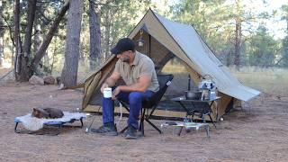 Solo Camping In Forest, Beef Tteokbokki, Relaxing ASMR