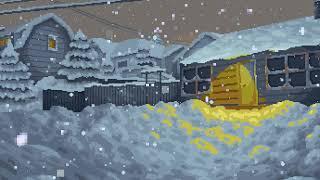 Snowy Midwest Backyard Pixel Ambience (1 Hour)