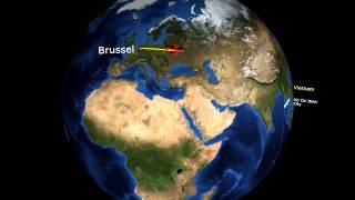 Blender - 3D animation travel map on a globe