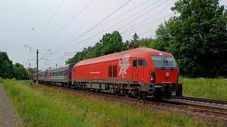 LTG Cargo ER20CF-021 with train Kaliningrad - Moskva and helicopter escort