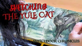 Sketchbook Chronicles | The Yule Cat Sketch/ Illustration