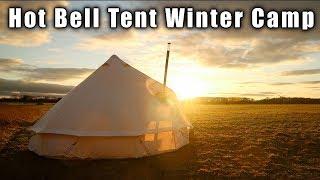 Windy Winter Hot Tent Camping