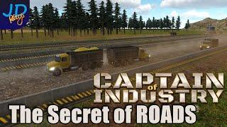 The Secret Way to Make ROADS  Captain of Industry    Tutorial, Guide, Tips