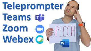  How to use a Teleprompter in Teams, Zoom or Webex for FREE