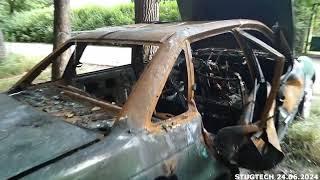 Burnt Opel Astra 1.4 16V car