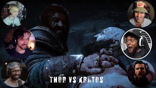 Gamers Reaction to Kratos Vs Thor | God of War Ragnarok