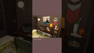 Retro office nook  The Sims 4 speed build, mid century modern, no cc #ts4 #sims4 #simsbuild