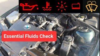 Essential Car SUV & VAN Fluid Checks, Oil, Coolant, Brake Fluid & Screen Wash & Dash Symbols