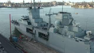 A german frigate in Stockholm 2020-01-23 - 2020-01-25