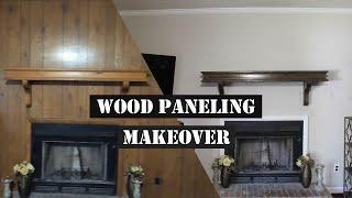 Wood Paneling Makeover | LOOKS LIKE DRYWALL for $30