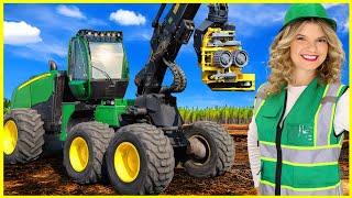 Forestry Trucks for Kids | Logging Trucks for Toddlers | Speedie DiDi Toddler Learning Video |Bruder