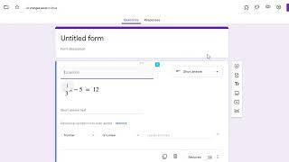 Create Equations in Google Forms