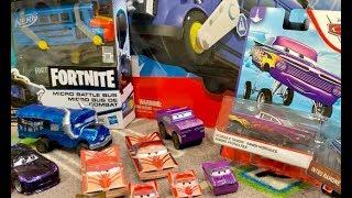 Disney Cars Toys & Fortnite Toys -  LIVE Hydraulic RAMONE Unboxing - Fortnite NERF Battle Bus