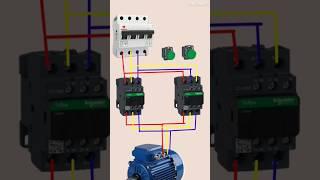 3 phase forward reverse motor control circuit diagram #electrical
