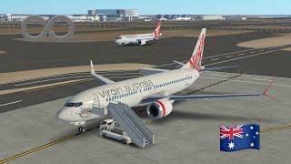INFINITE FLIGHT - VIRGINB737MAX8 - landing ILS16R Sydney(YSSY) -ATC(4) - IF Assistant - 1080p 60s