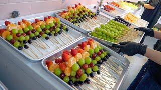 Most popular street food in Korea!! making fruits candy, Tanghulu