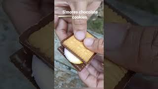 S'mores Marshmallow fluff chocolate cookies #marshmallow#barbecue #food #foodie #shorts #cooking