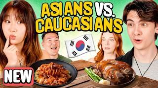 Asians vs. Caucasians: Our Favorite Korean Food! | ReactCAST