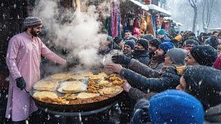 SNOW Day STREET FOOD in Afghanistan | Heavy SNOWFALL Street Food in KABUL Afghanistan